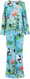 Blue Tropical Printed Top and Pant Set