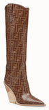 Pointed Toe Logo Cowboy Boots
