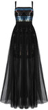 Sequin-Embellished Polka Dot Tulle Gown
