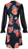 Embellished Sacred Heart Printed Mini Dress