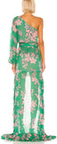 Jules One-Shoulder Floral-Print Chiffon Dress | DESIGNER INSPIRED FASHIONS