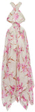 Corsage Floral Halter Scarf Dress