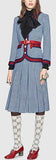 Web-Trim Wool-Blend Jacket & Midi Skirt Set
