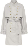 Cotton Gabardine Trenchcoat, Grey