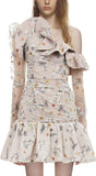 Star Mesh Ruffle Dress