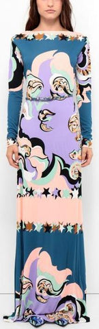 Printed Jersey Silk Maxi Dress | DESIGNER INSPIRED FASHIONS