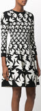 Bird Printed Skater Dress