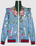 'Flora Knight' Print Embroidered Jacket & Pant Set