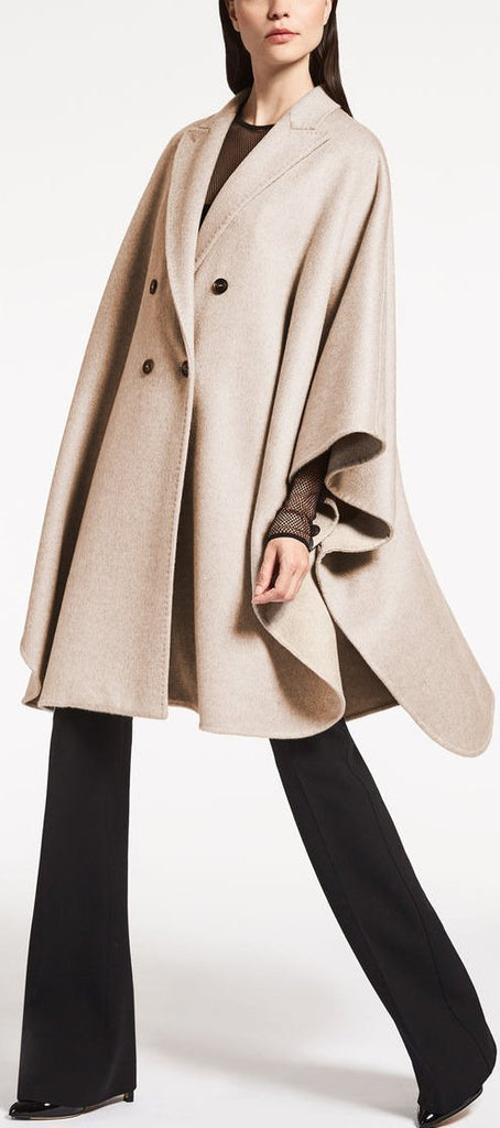 Wool-Blend Cape-Coat