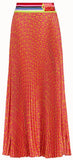 'Roma Amor' Satin Skirt, Orange | DESIGNER INSPIRED FASHIONS