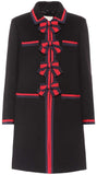 Grosgrain-Trimmed Wool Coat