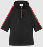 Hooded Jersey Dress, Black