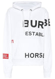 Horseferry Print Cotton Hoodie, White | DESIGNER INSPIRED FASHIONS