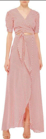 Printed Tie-Wrap Top & Matching Long Skirt - DESIGNER INSPIRED FASHIONS