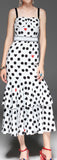 Heart & Polka Dot Print Midi Dress