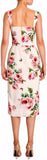 Rose-Print Sheath Dress