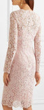 Pink Corded Lace Dress