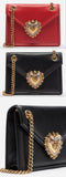 Medium Devotion Bag in Smooth Calfskin Leather - Red or Black