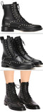 'Hanah' Flat Leather Ankle Boots