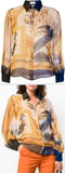 Sheer Printed Silk Shirt