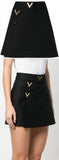 V-Detailed Skort, Black