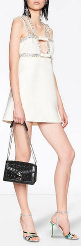 Jewel Trim Mini Dress
