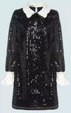 Sequined Pique Dress