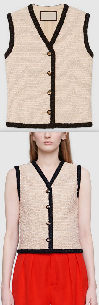 Tweed Vest Top