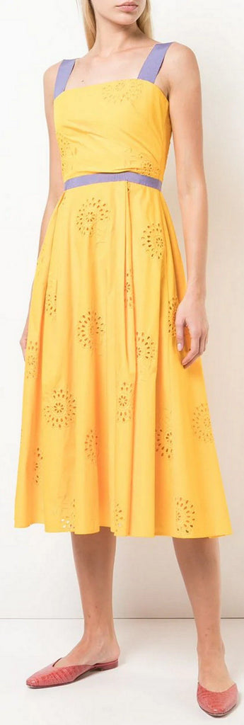 Floral Brocade Midi Dress