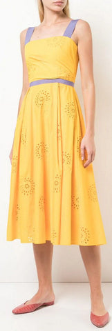 Floral Brocade Midi Dress