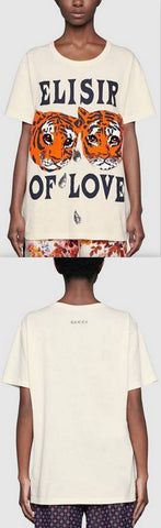 Oversize T-Shirt with Tigers Print
