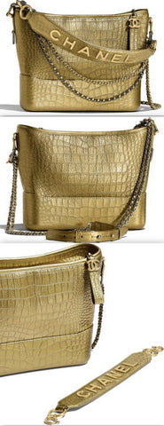 Gabrielle Small Hobo Bag, Gold