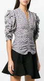 Floral Short-Sleeve Blouse | DESIGNER INSPIRED FASHIONS