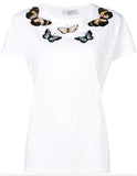 Embroidered Butterflies T-Shirt | DESIGNER INSPIRED FASHIONS