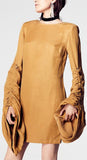 Ruched Long Sleeve Tunic Dress