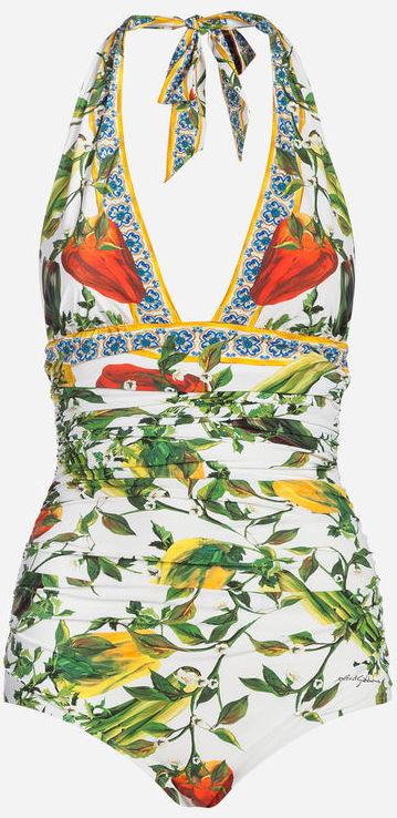 Printed One Piece Swimsuit