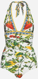 Printed One Piece Swimsuit