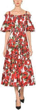 Floral Printed Poplin Midi Dress