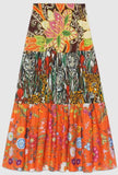 Patchwork Print Skirt
