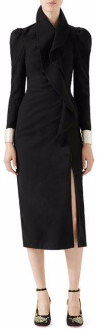 Ruffle Black Dress
