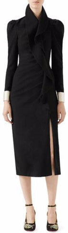 Ruffle Black Dress