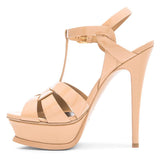 Tribute Patent Sandal-Light Nude - DESIGNER INSPIRED FASHIONS