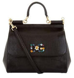 Small Sicily Shoulder Bag, Black