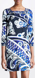 Square-Neck Printed Jersey Dress - DESIGNER INSPIRED FASHIONS