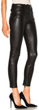 Lace Front Faux-Leather Skinny Pants in Black - DESIGNER INSPIRED FASHIONS