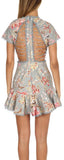 'Mercer' Flutter Cutout Back Floral Print Dress