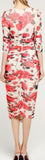 Ruched Floral Print Dress