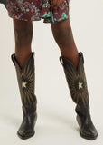 'Wish Star' Embroidered Leather Boots