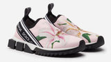 Sorrento Sneakers with Lily Print - Black or Pink | DESIGNER INSPIRED FASHIONS