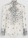 Dalmatian Print Silk Blouse | DESIGNER INSPIRED FASHIONS